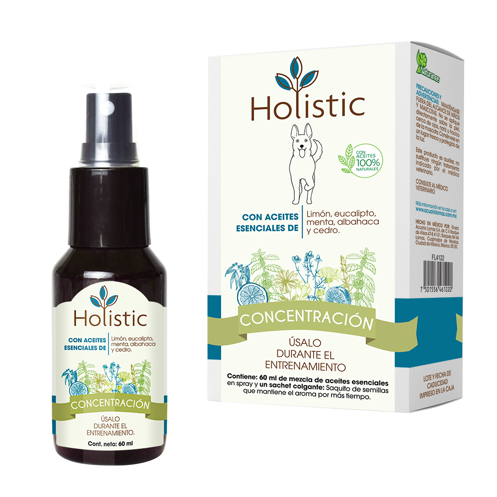 Holistic Concentración 60 mL (Entrenamiento : Aprendizaje, Concentración y Agilidad ) Aromaterapia
